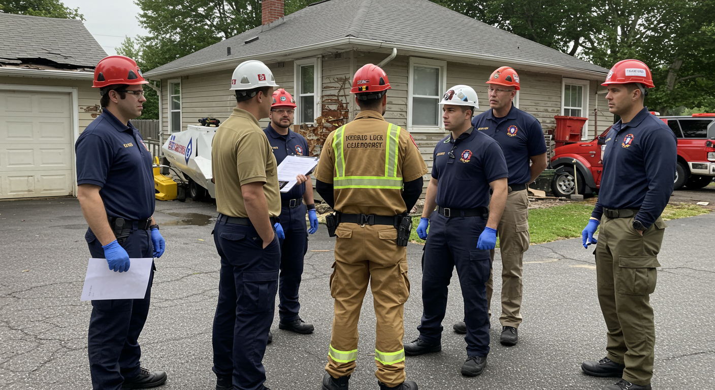 Water Cleanup Technician in Action